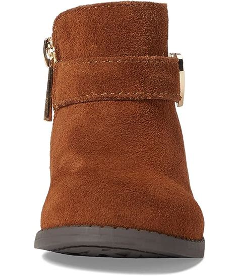 michael michael kors regina flat boot dark caramel sport suede.